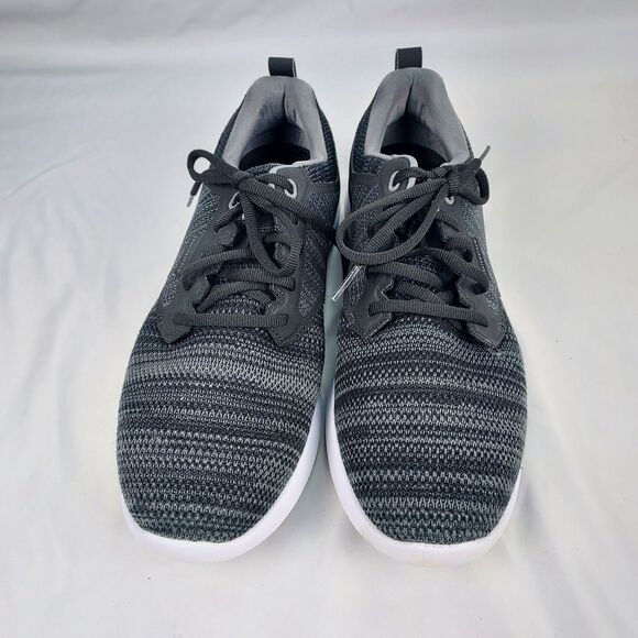 TravisMathew Mens 10 Knit Sneakers Black Grey Lace Up Casual Walking main image 9